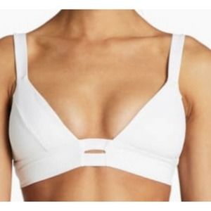 Vitamin A Women's White Neutra Bralette Bikini Top Swimwear Size S / 6 Small NWT
